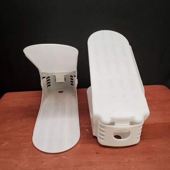 Shoe Space Saver Stacking Organizers in White 12 Pieces. - Picture 3 of 8